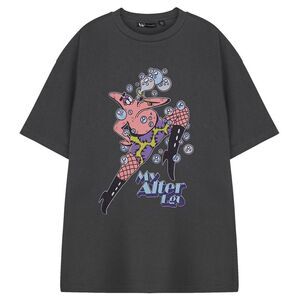 SpongeBob SquarePants Unisex Adult My Alter Ego Short-Sleeved T-Shirt / Charcoal